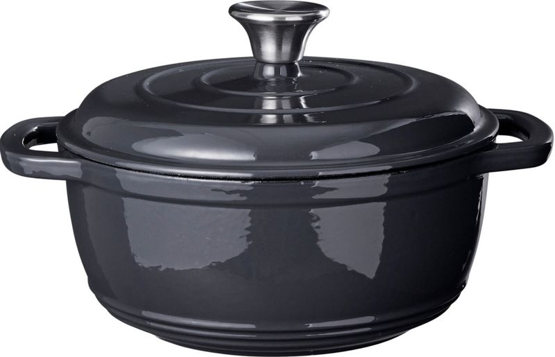 Støpejernsgryte med lokk - 22 cm