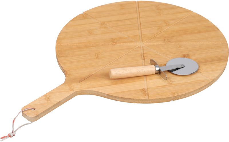 Pizzasett i bambus