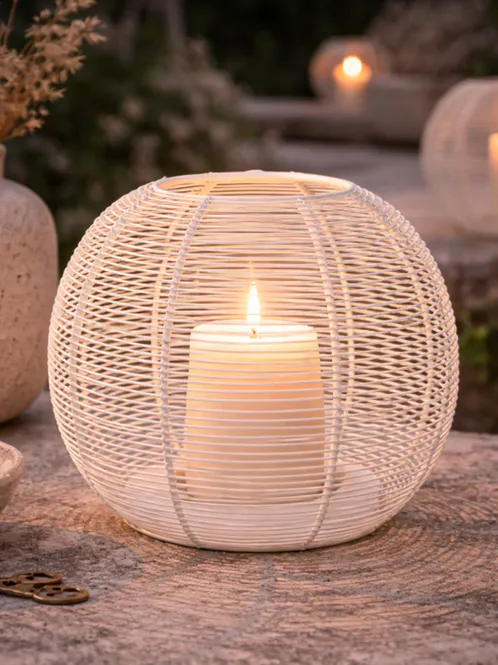 Hovedbilde Lykt, Wire – Off White