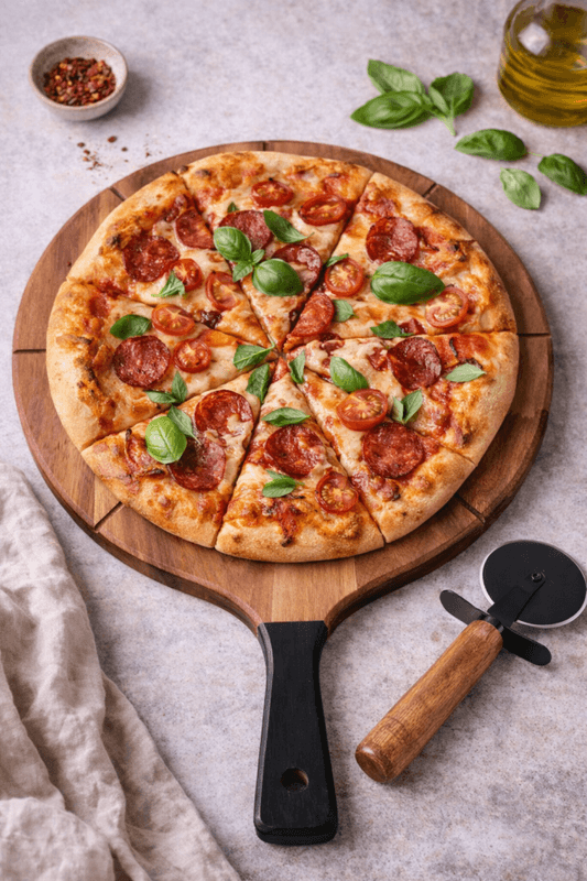 Pizzasett i akasietre