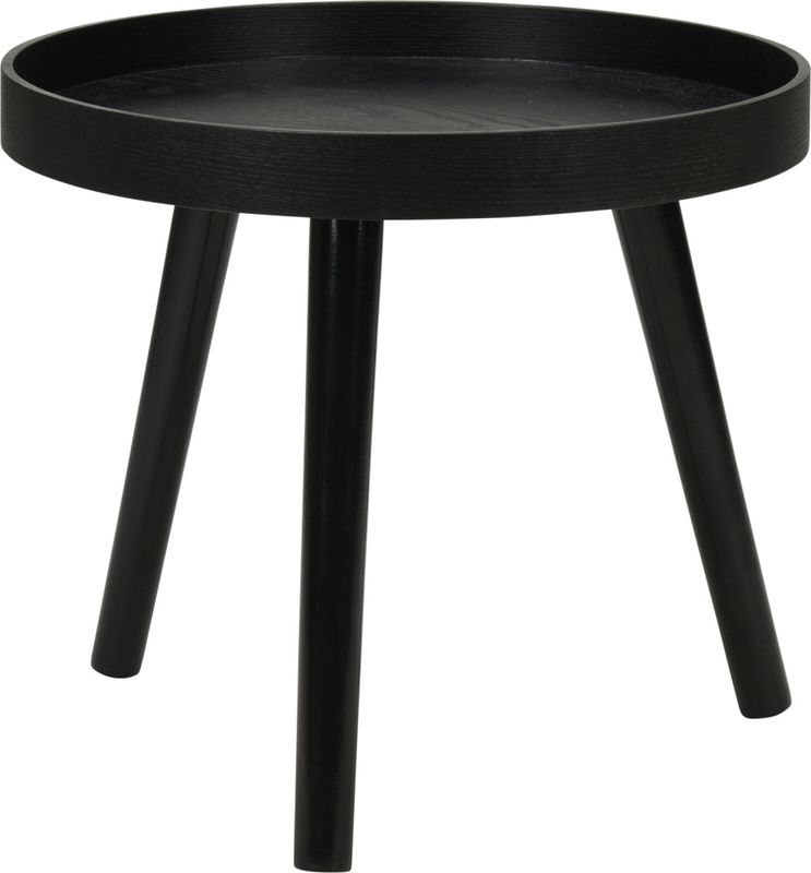 Runde sidebord – sett med 2, Sort